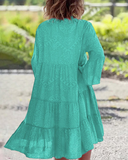 Mia – Vestido boho con diseño geométrico