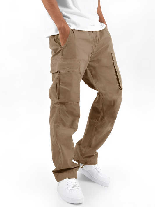 Cooper - Pantalones cargo sueltos con cordón para hombres