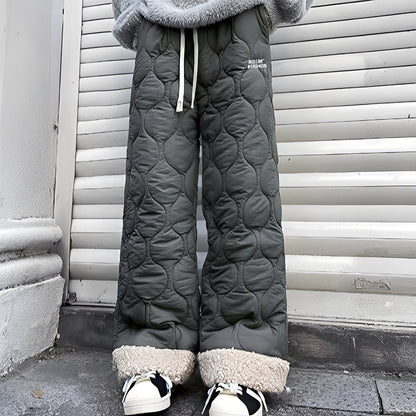 Charles - Pantalón acogedor y acolchado de forro polar para hombres