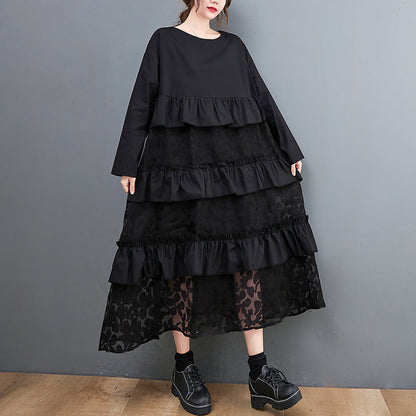 Lauryn - Vestido bohemio informal con volantes para mujer