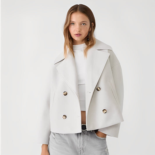 Abegail - Chaqueta corta, holgada y casual para mujeres