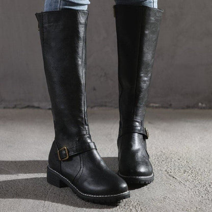 Marly - Botines Casuales con Hebilla de Adorno para Mujeres
