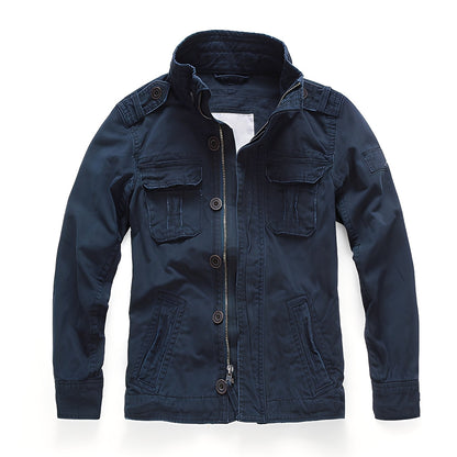 Trenton - Chaqueta de mezclilla clásica con bolsillos para hombres