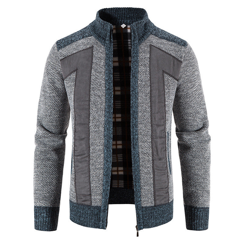 Domenic - Chaqueta de felpa con cremallera para hombres