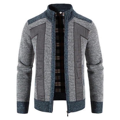 Domenic - Chaqueta de felpa con cremallera para hombres