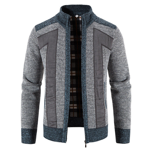 Domenic - Chaqueta de felpa con cremallera para hombres