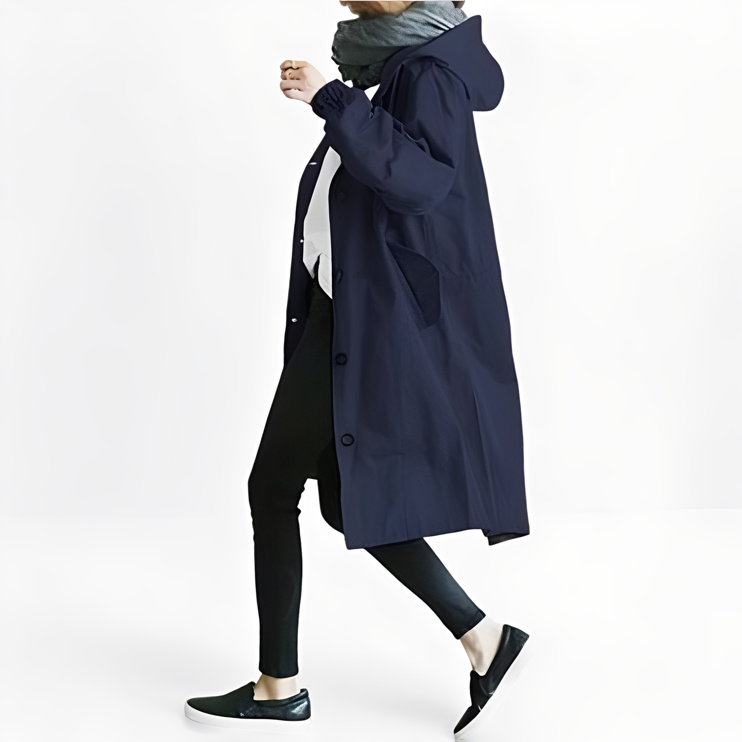 Giselle - Abrigo Impermeable con Capucha para Mujer