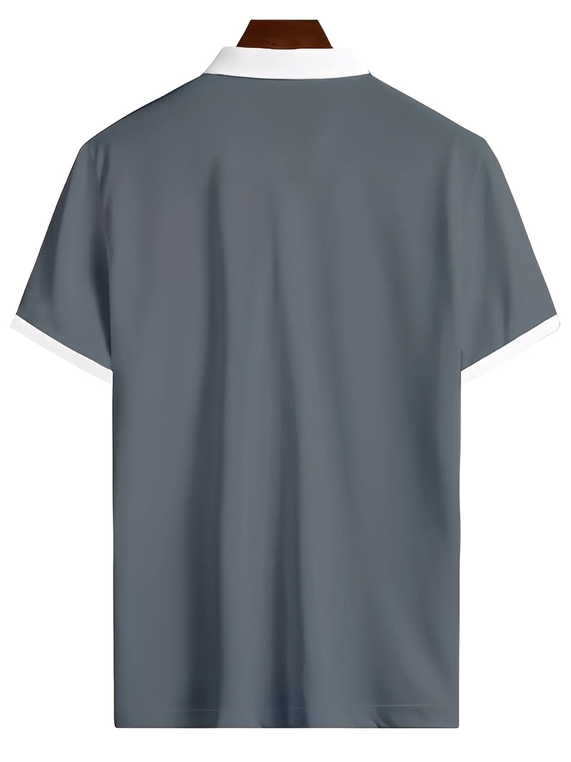 Winton - Camisa informal con cremallera para hombres