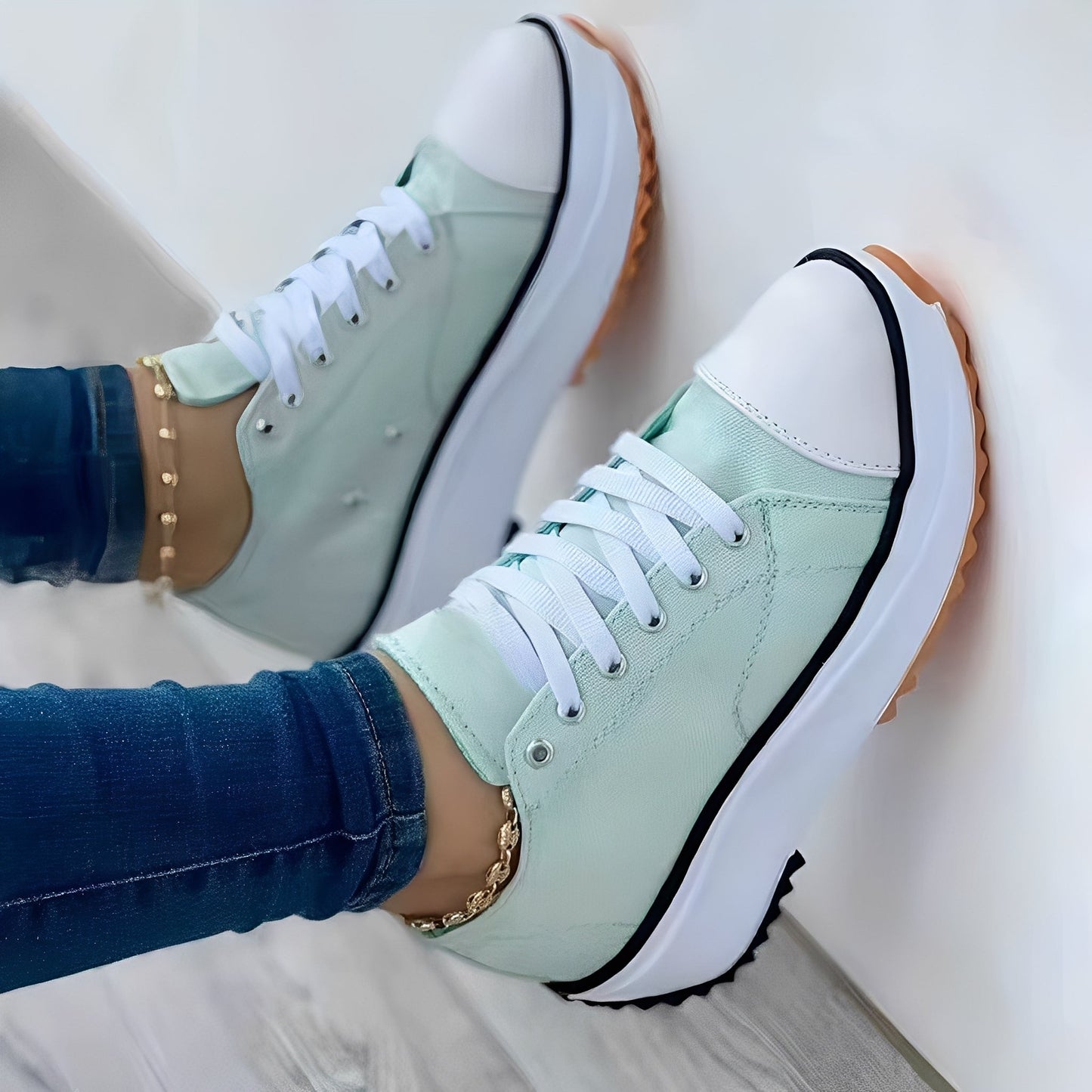 Mellony - Zapatos casuales con suelas gruesas para mujeres