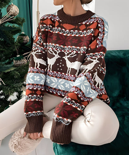 Carolina - Suéter cómodo con estilo navideño para mujeres