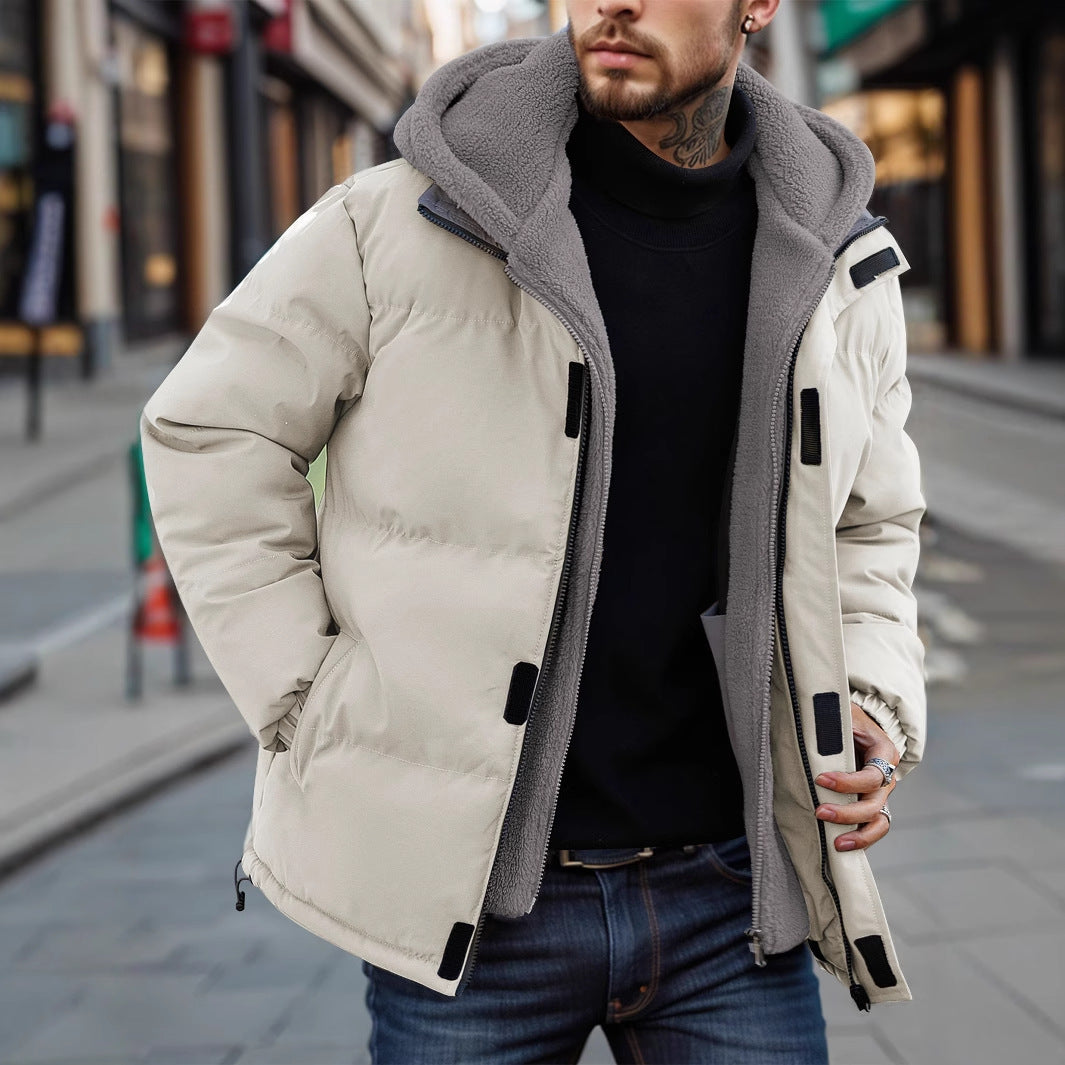 Ritchie - Chaqueta de invierno acolchada gruesa con capucha para hombres