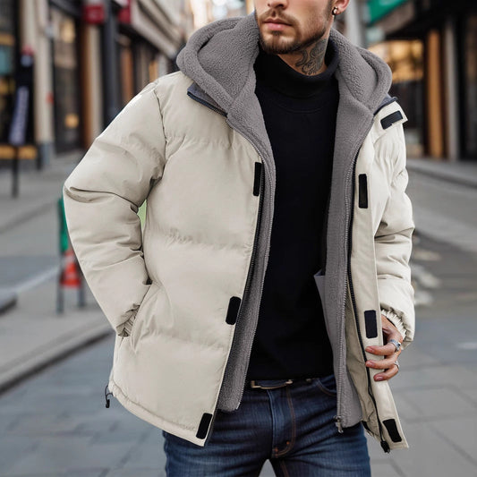 Ritchie - Chaqueta de invierno acolchada gruesa con capucha para hombres