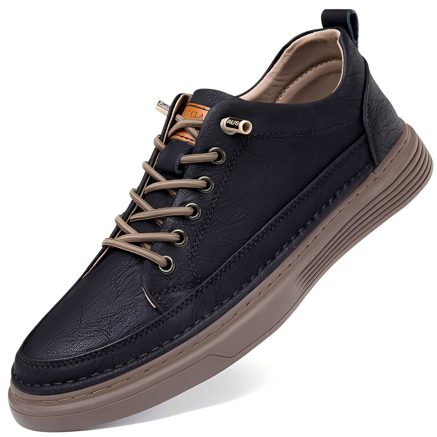 Damion - Zapatillas de Cuero Clásicas para Hombres