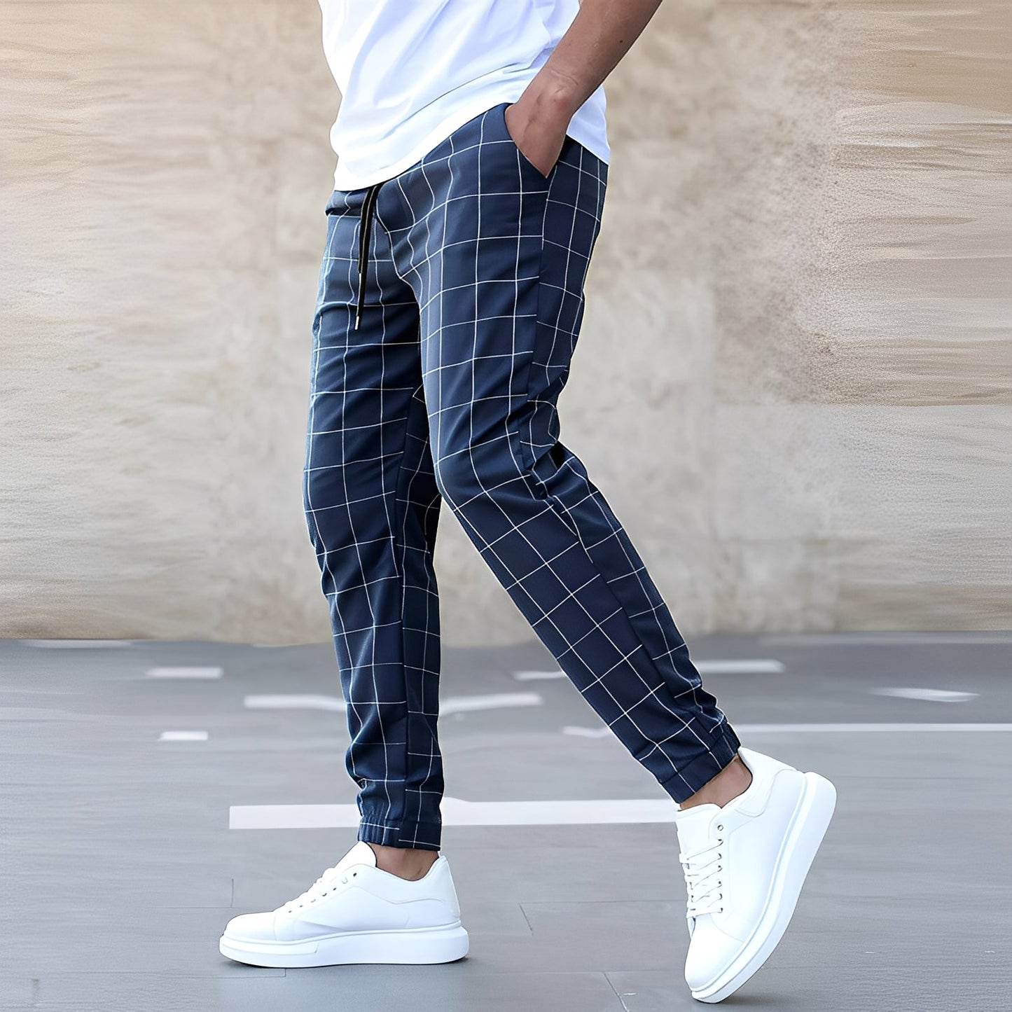 Raynard - Pantalón de cuadros casual para hombres