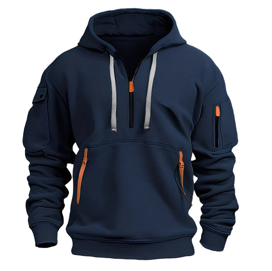 Burton - Sudadera holgada con media cremallera para hombres