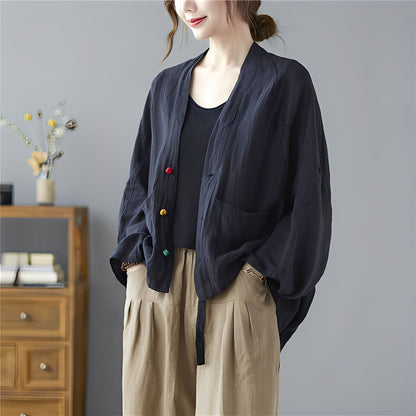 Shelia - Chaqueta corta suelta con bolsillos