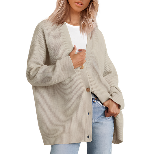 Christal - Cárdigan cómodo y casual para mujeres