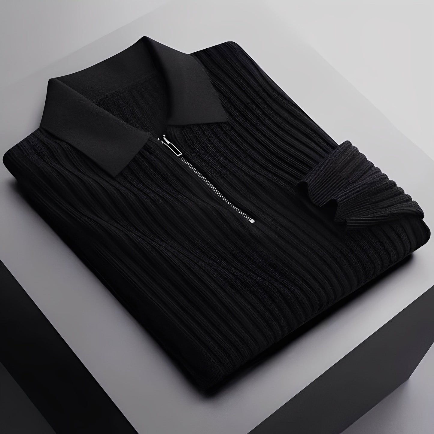 Darius - Suéter elegante de polo rayado para hombres