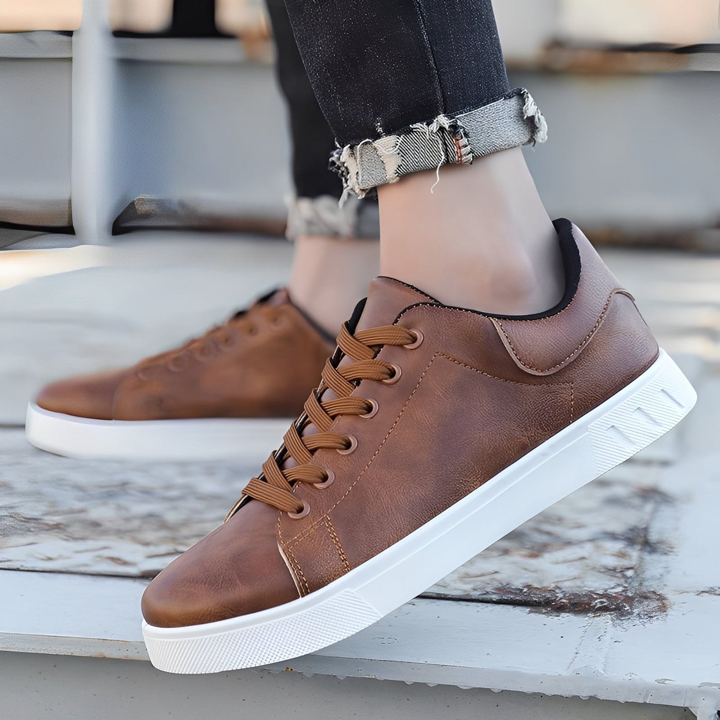 Jerome - Zapatos de cuero planos y elegantes para hombres