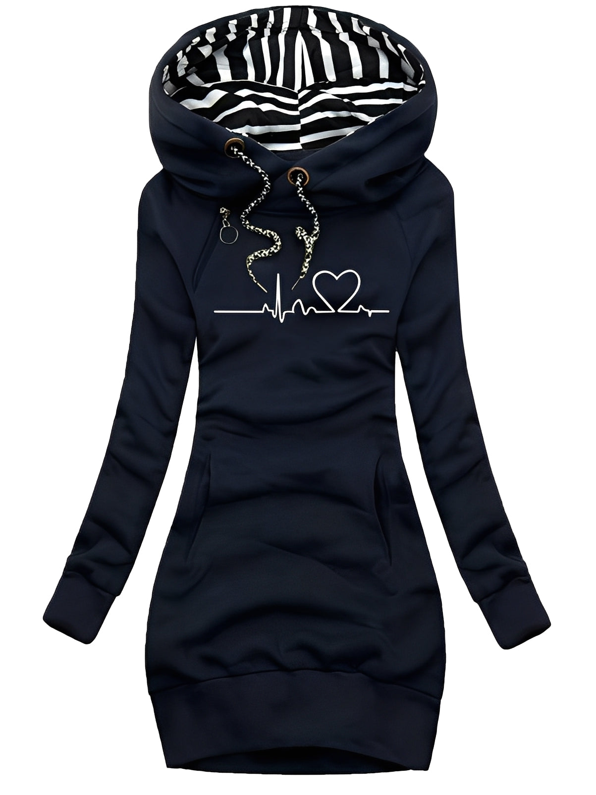 Roxanne - Vestido casual de punto con capucha para mujeres