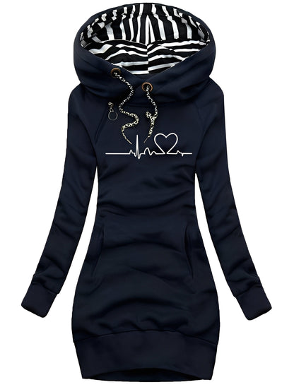 Roxanne - Vestido casual de punto con capucha para mujeres