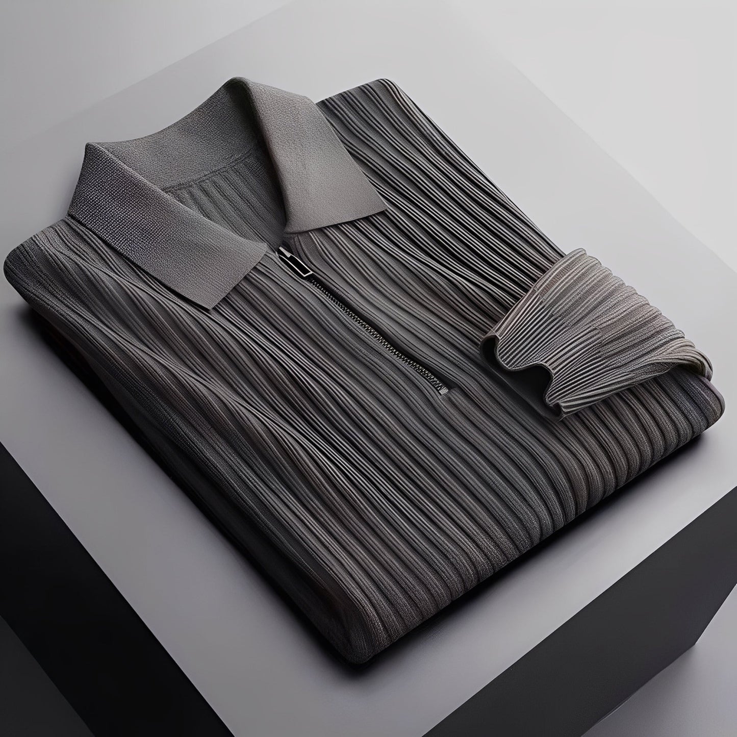 Darius - Suéter elegante de polo rayado para hombres