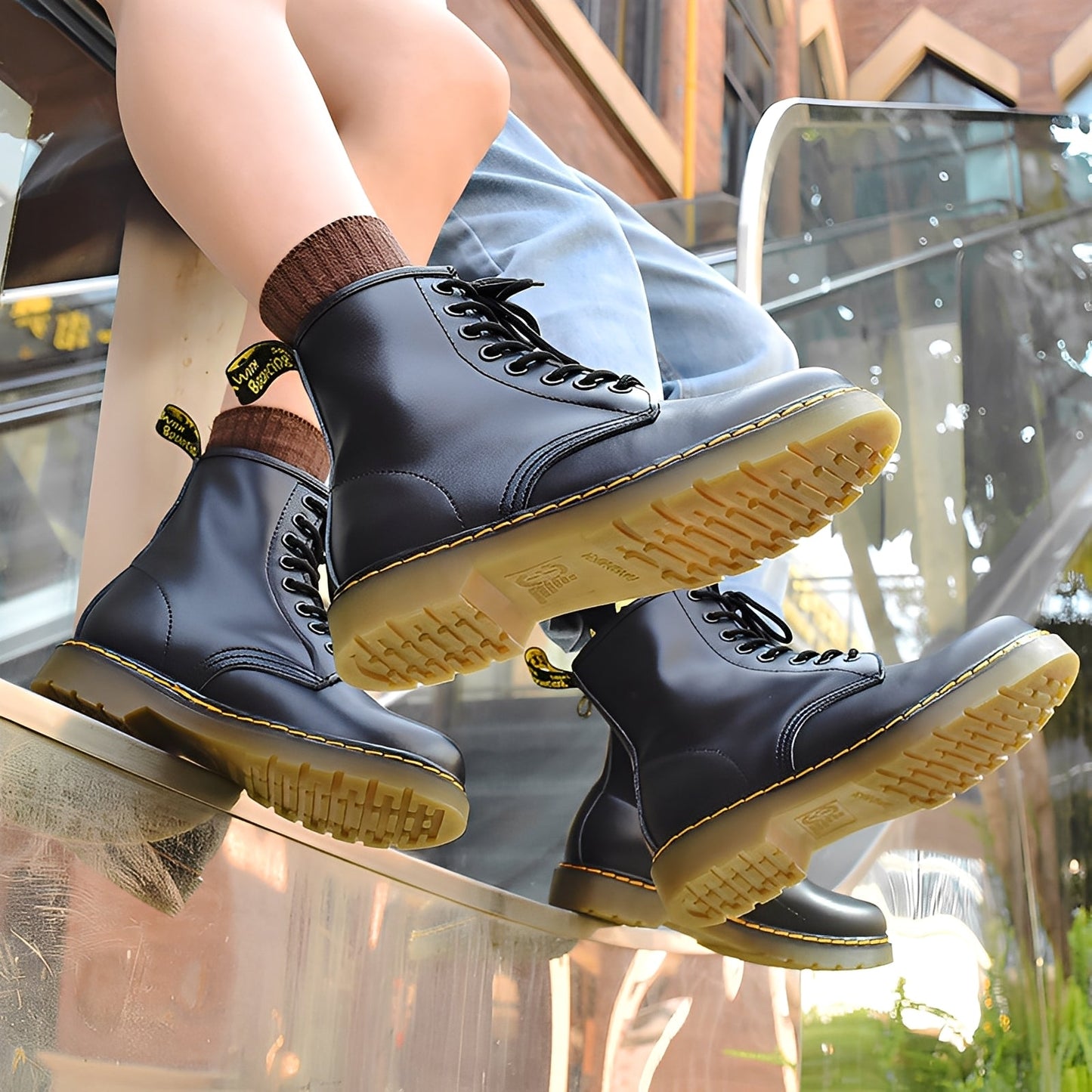 Armen - Botas Casuales con Cordones para Hombres
