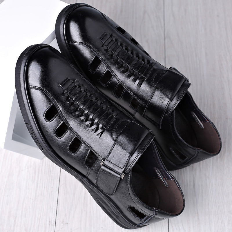 Nelson - Sandalias de cuero perforado para hombres elegantes