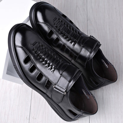 Nelson - Sandalias de cuero perforado para hombres elegantes