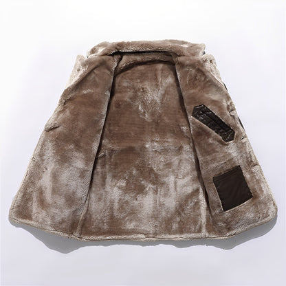Wilton - Abrigo de peluche casual y caliente para hombres