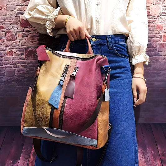 Alayna - Mochila de cuero clásica para mujeres