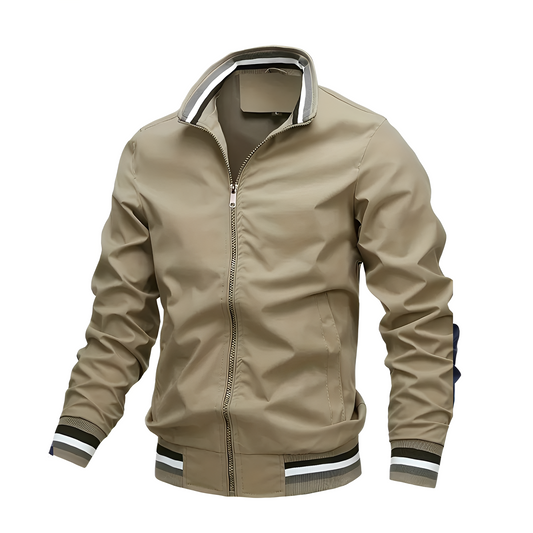Jeremy - Chaqueta bomber casual con líneas para hombres