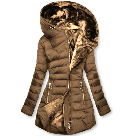 Jasmine - Moderna chaqueta con capucha para invierno de mujeres