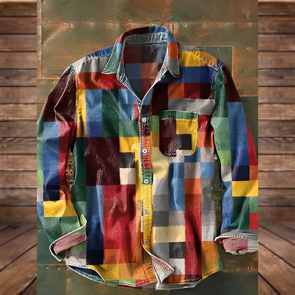 Gontran - Camisa de vestir con bolsillo práctico para hombre