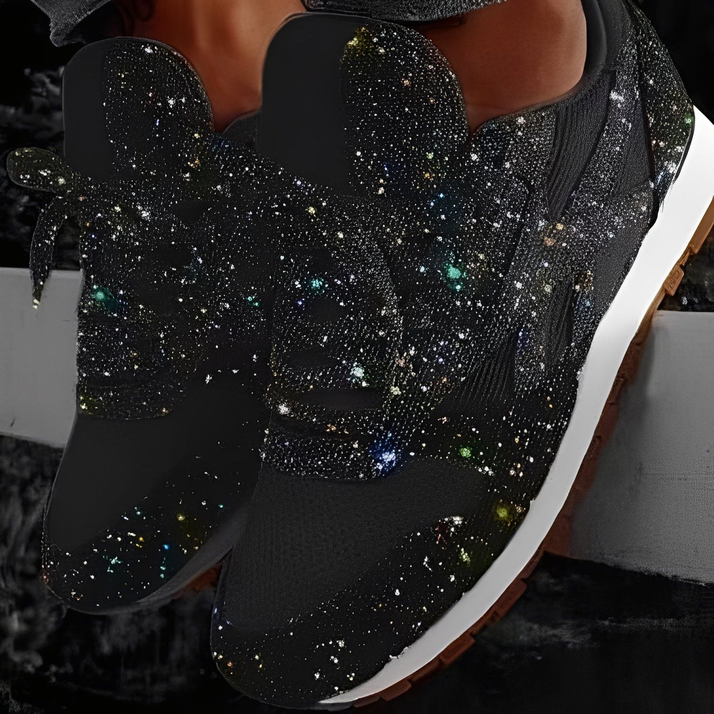 Kaycee - Brillantes, sneakers casuales Muffin para mujer