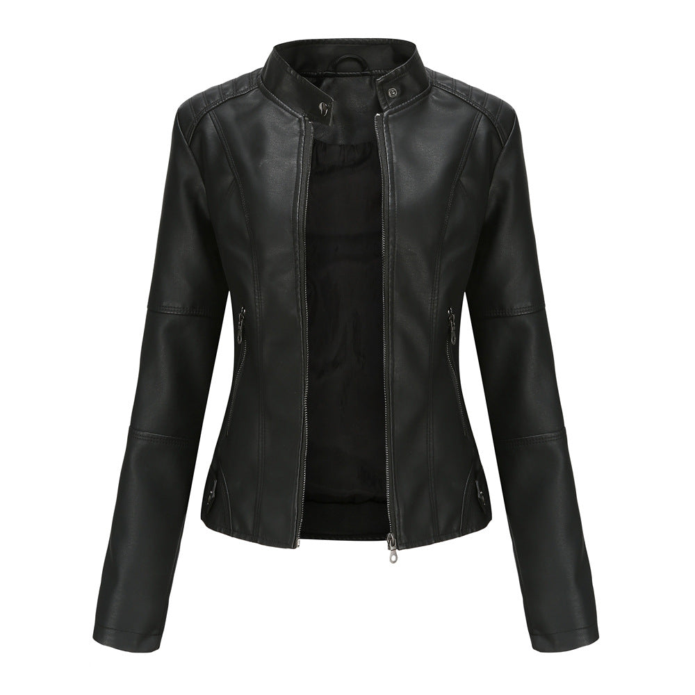 Martha - Chaqueta de cuero elegante y ajustada para mujeres