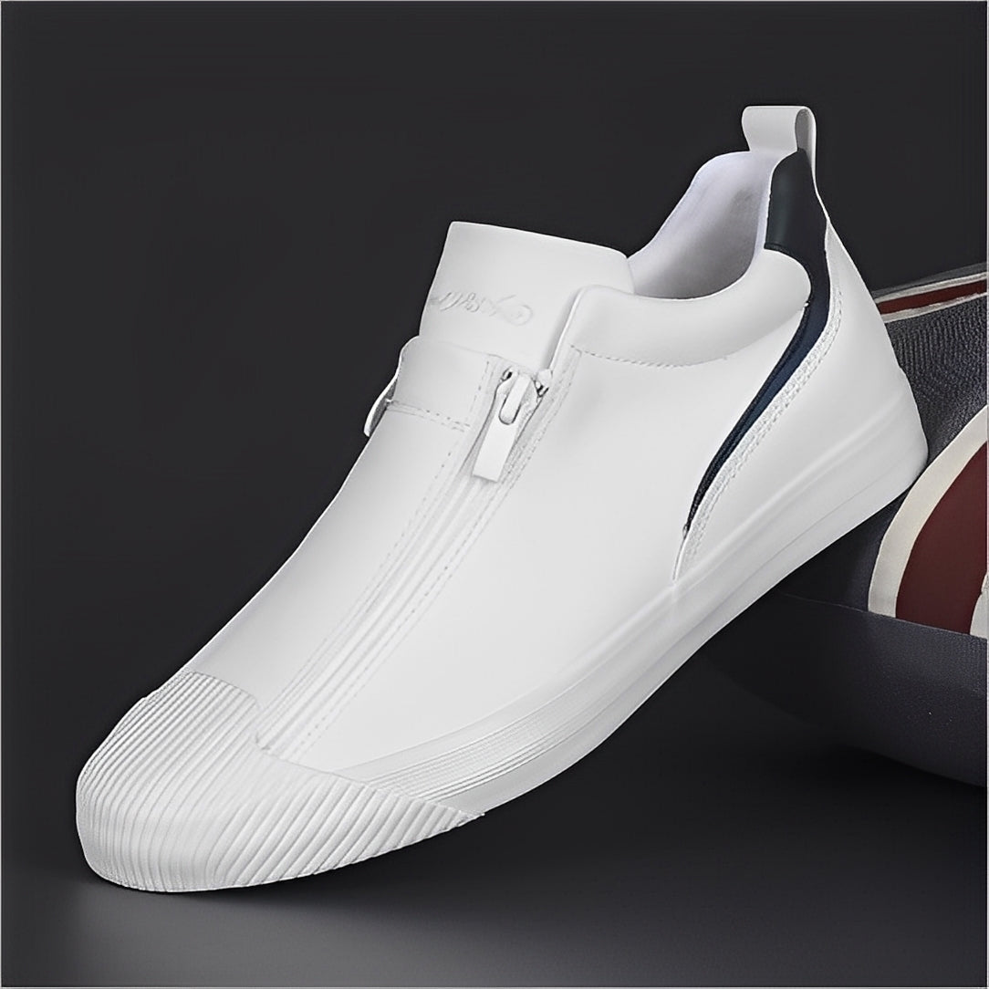 Marcus - Hombres: Zapatos de piel con doble cremallera