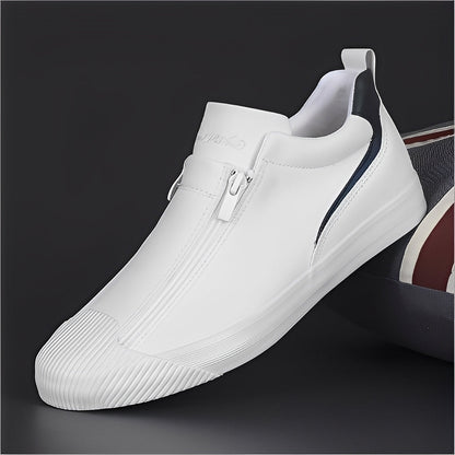 Marcus - Hombres: Zapatos de piel con doble cremallera