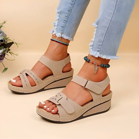 Marissa - Sandalias de plataforma cómodas con tiras para mujer