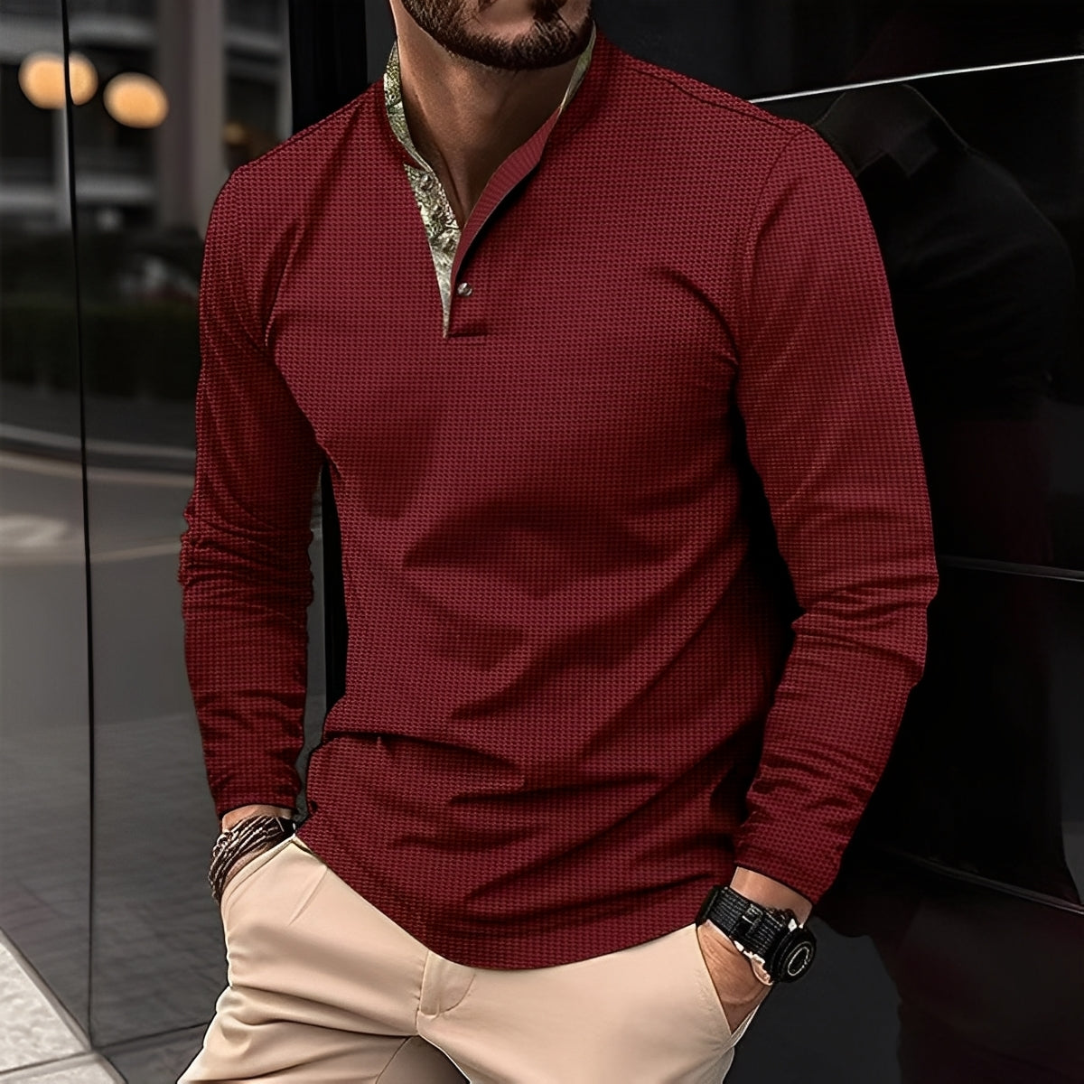 Chester - Polo Hombre Moderno con Cuello de Solapa