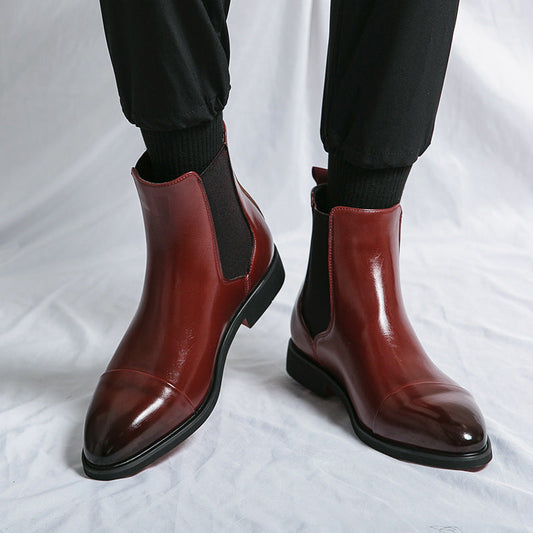 Kennith - Botas Chelsea de cuero elegantes y casuales para hombres