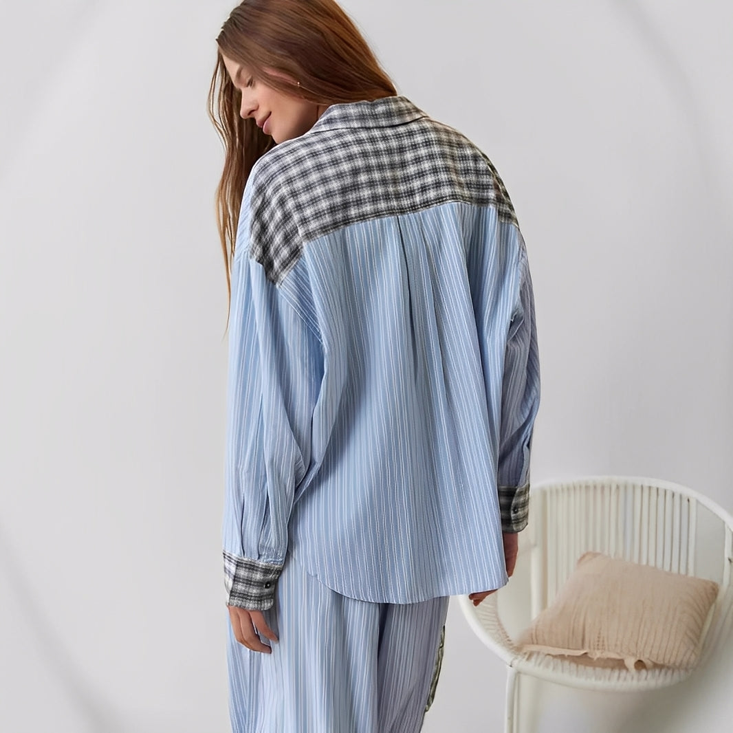 Elenora - Pijama de dos piezas cómodo y casual para mujeres