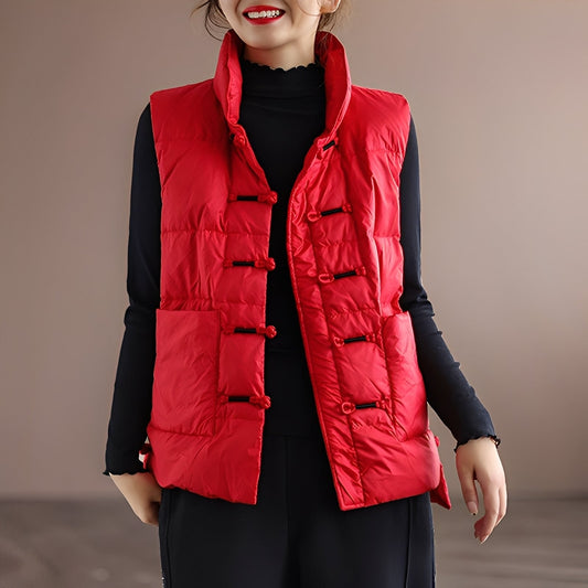 Amayah - Chaleco de invierno casual con bolsillos para mujeres
