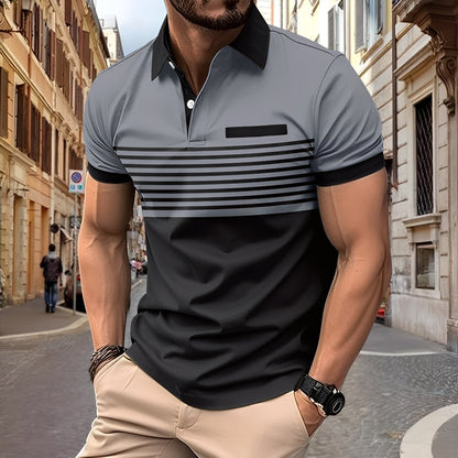Rayden - Polo masculino de rayas elegante
