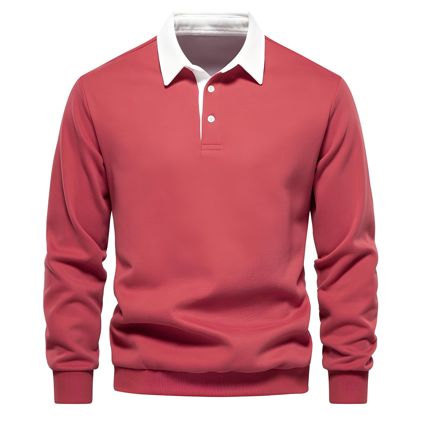 Shelton - Polo para Hombre de Manga Larga Casual