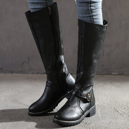 Marly - Botines Casuales con Hebilla de Adorno para Mujeres