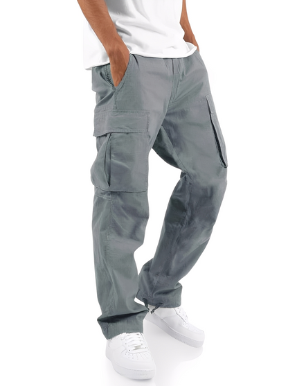 Cooper - Pantalones cargo sueltos con cordón para hombres