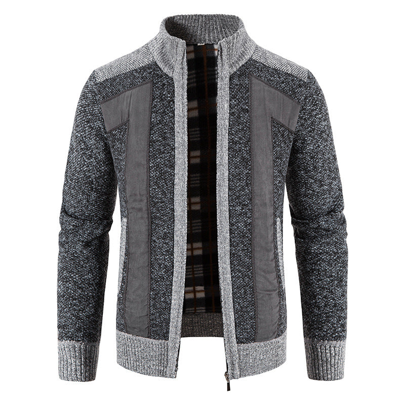 Domenic - Chaqueta de felpa con cremallera para hombres