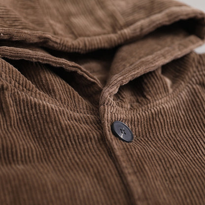 Rachel - Chaqueta corta de pana con capucha para mujer