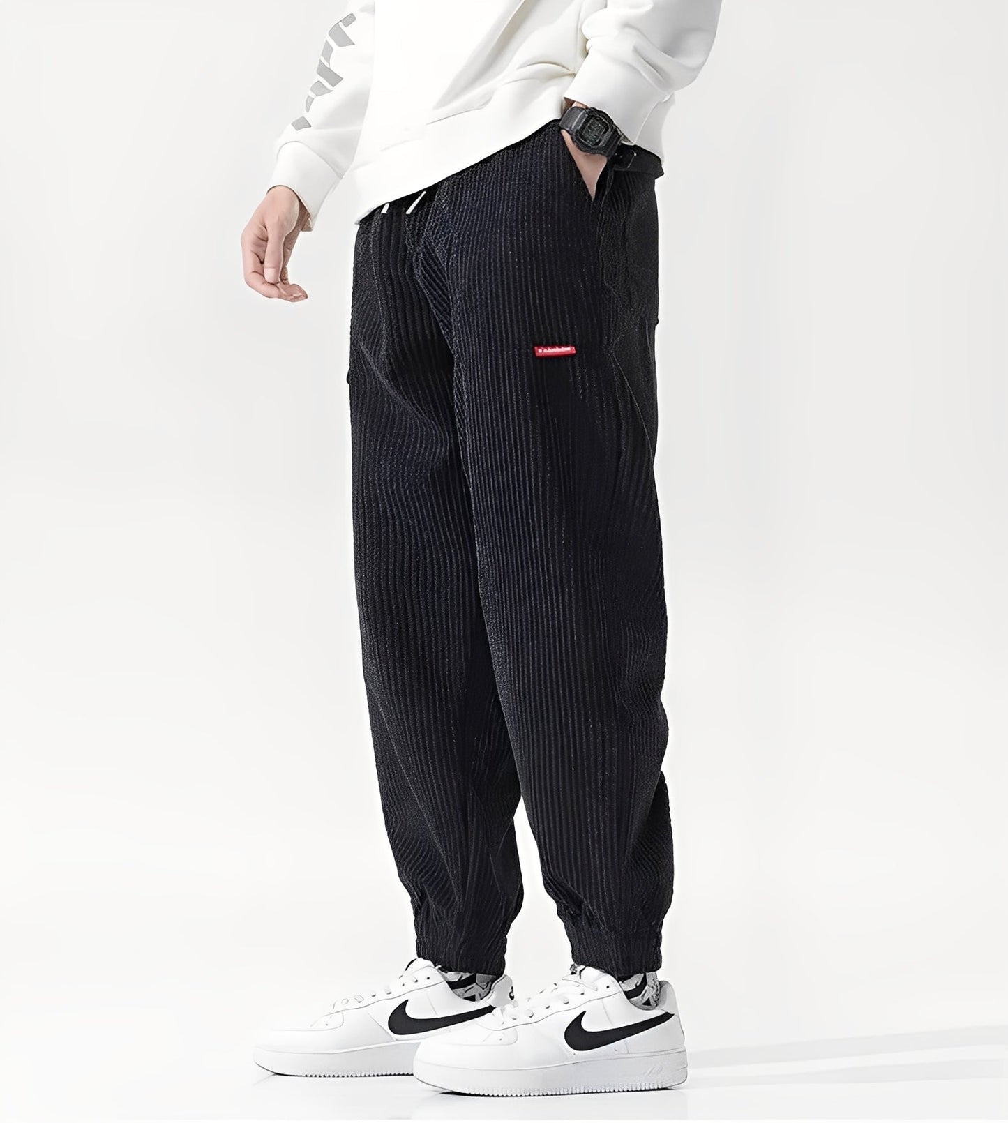 Nicholas - Pantalones de Correr de Pana Modernos para Hombres
